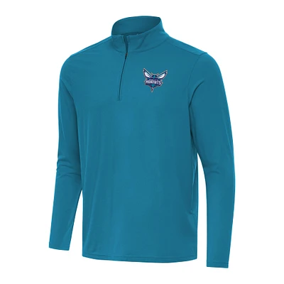 Men's Antigua Teal Charlotte Hornets Intent Quarter-Zip Top
