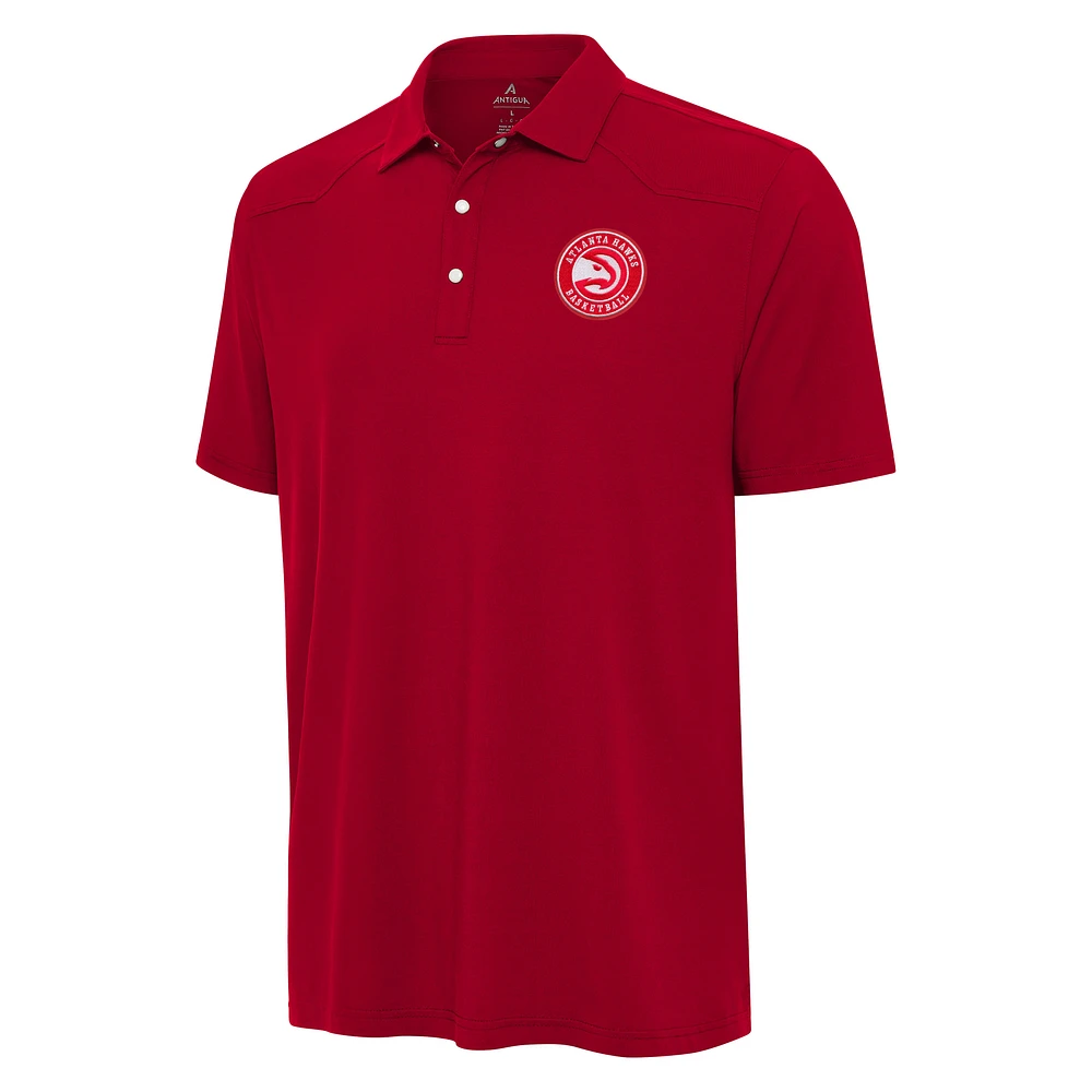 Men's Antigua Red Atlanta Hawks Western Polo