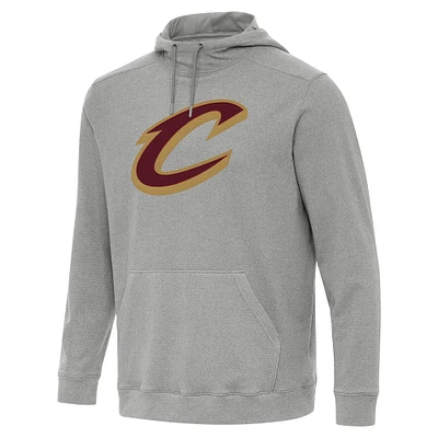 Men's Antigua Heather Cleveland Cavaliers Cloud Pullover Hoodie