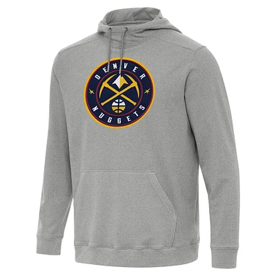 Men's Antigua Heather Denver Nuggets Cloud Pullover Hoodie