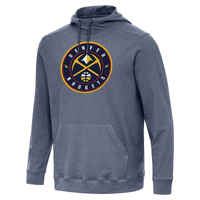 Men's Antigua Heather Navy Denver Nuggets Cloud Pullover Hoodie