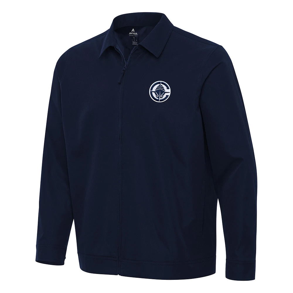 Men's Antigua Navy LA Clippers Pivot Full-Zip Jacket