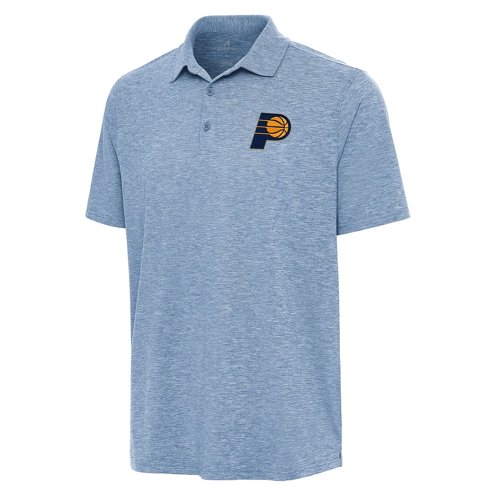 Men's Antigua Heather Aqua Indiana Pacers Par 3 Polo
