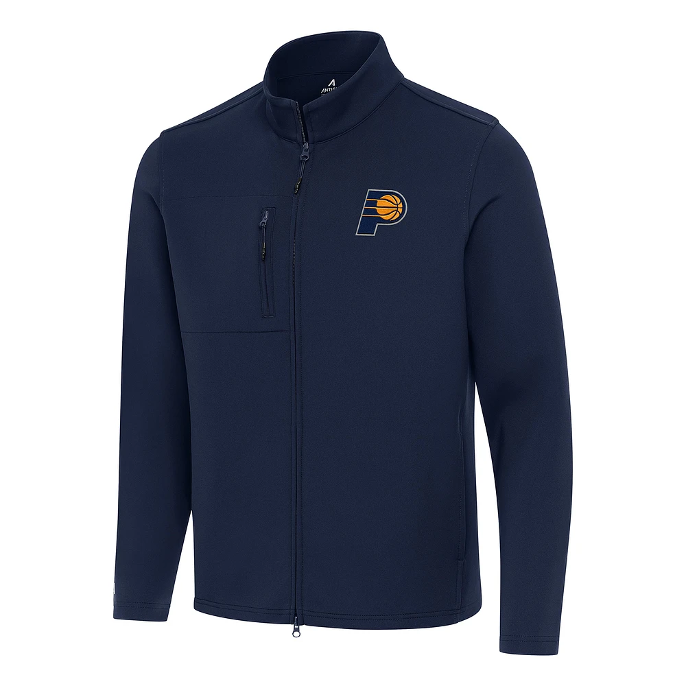 Men's Antigua Navy Indiana Pacers Objection Double-Peached Full-Zip Jacket
