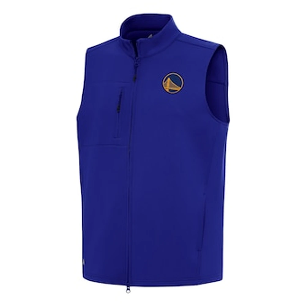 Men's Antigua Royal Golden State Warriors Demand Full-Zip Vest