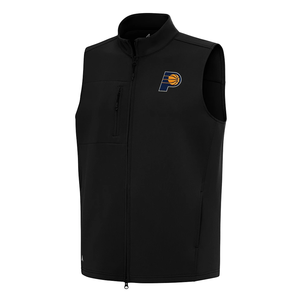 Men's Antigua Black Indiana Pacers Demand Full-Zip Vest