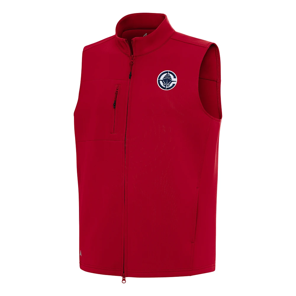 Men's Antigua Red LA Clippers Demand Full-Zip Vest