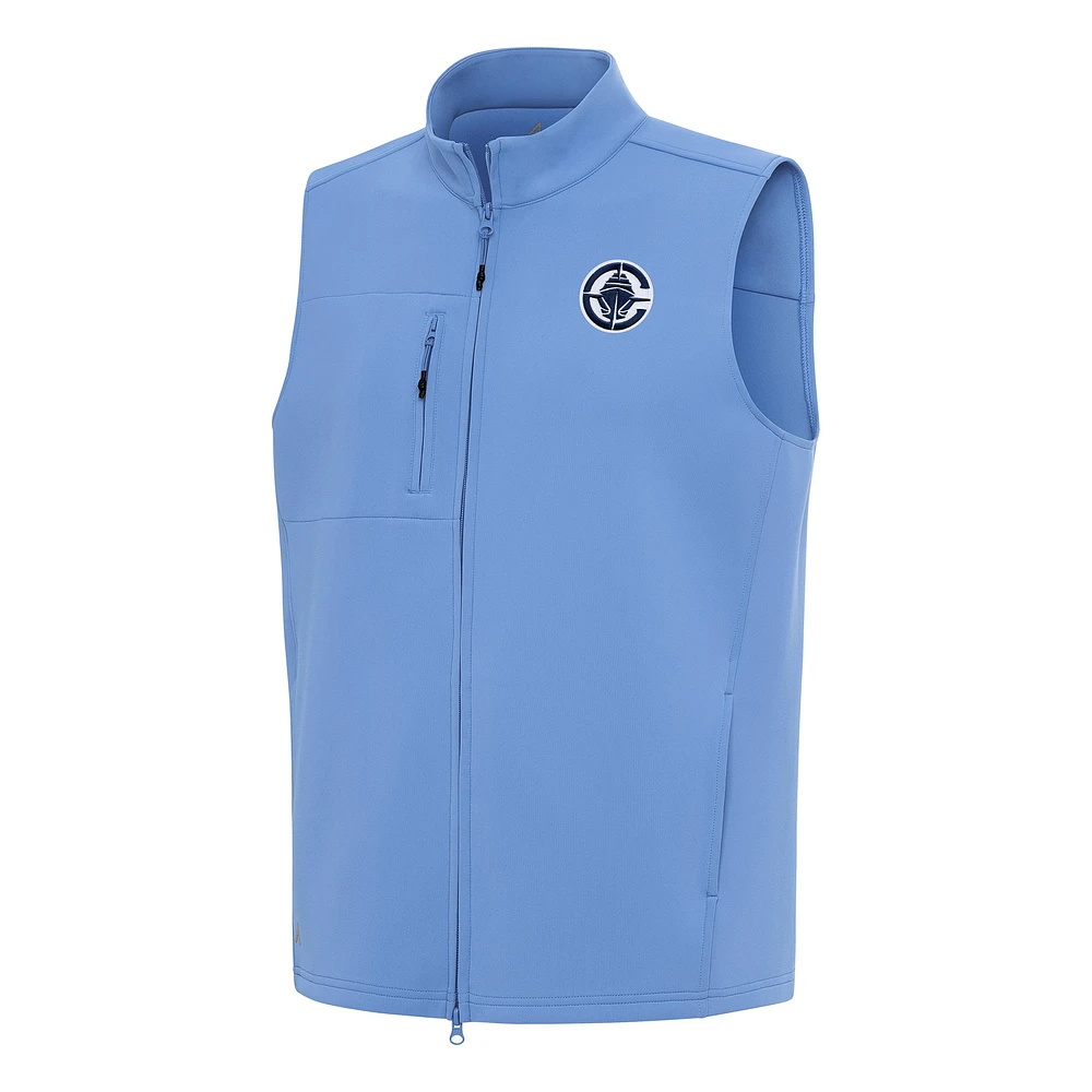 Men's Antigua Powder Blue LA Clippers Demand Full-Zip Vest
