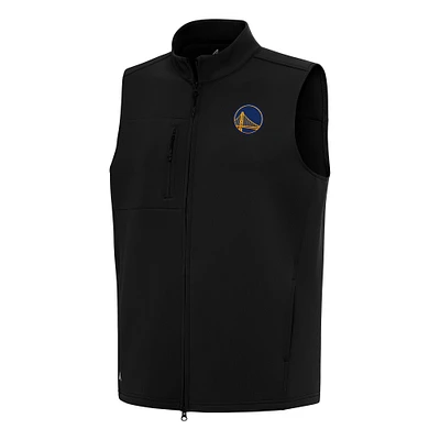 Men's Antigua Black Golden State Warriors Demand Full-Zip Vest
