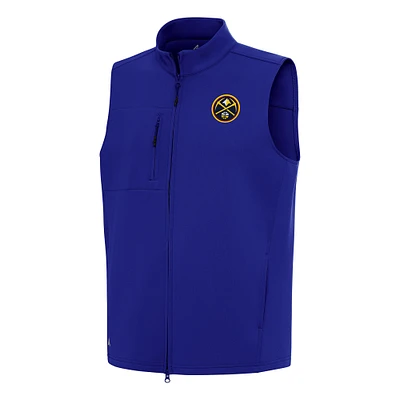 Men's Antigua Royal Denver Nuggets Demand Full-Zip Vest