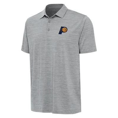 Men's Antigua Heather Gray Indiana Pacers Layout Polo