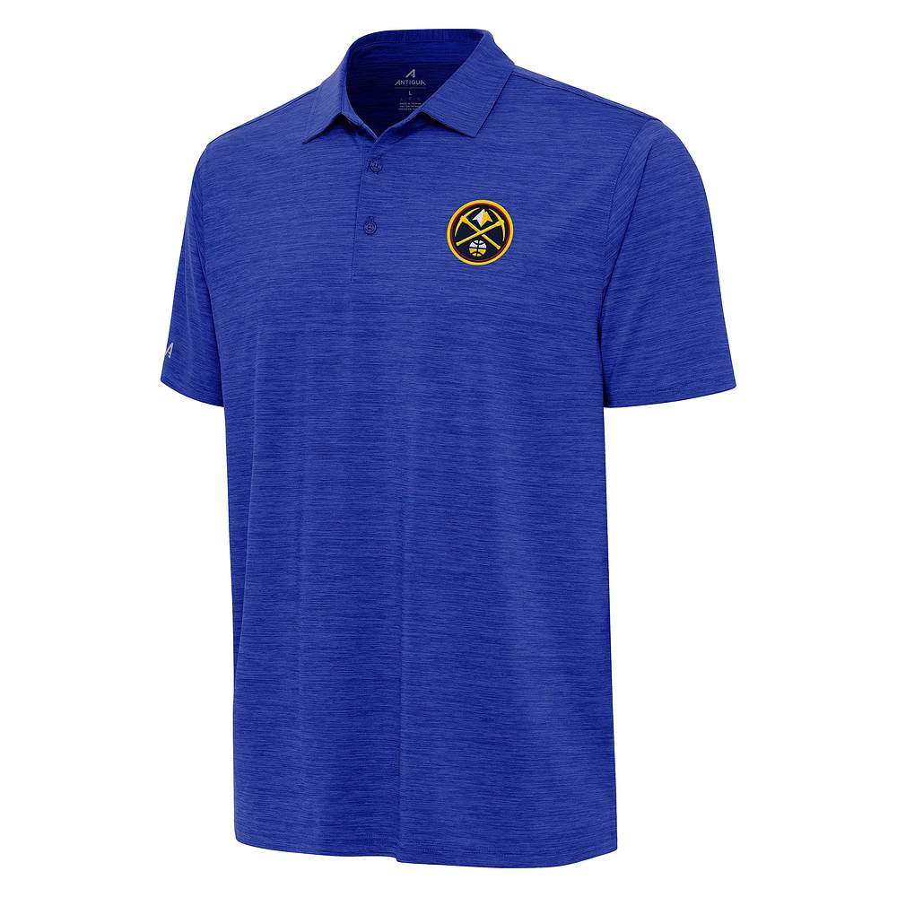 Men's Antigua Heather Royal Denver Nuggets Layout Polo