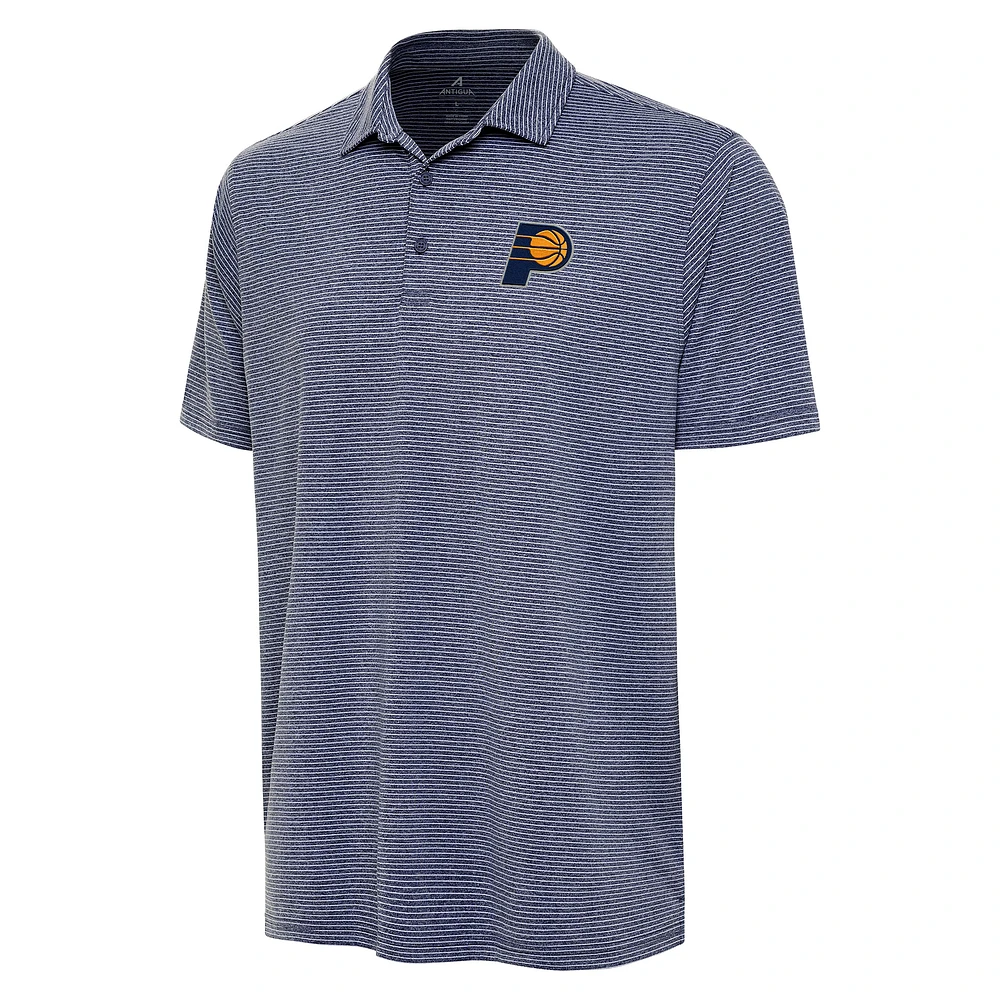 Men's Antigua Heather Navy Indiana Pacers Scheme Polo