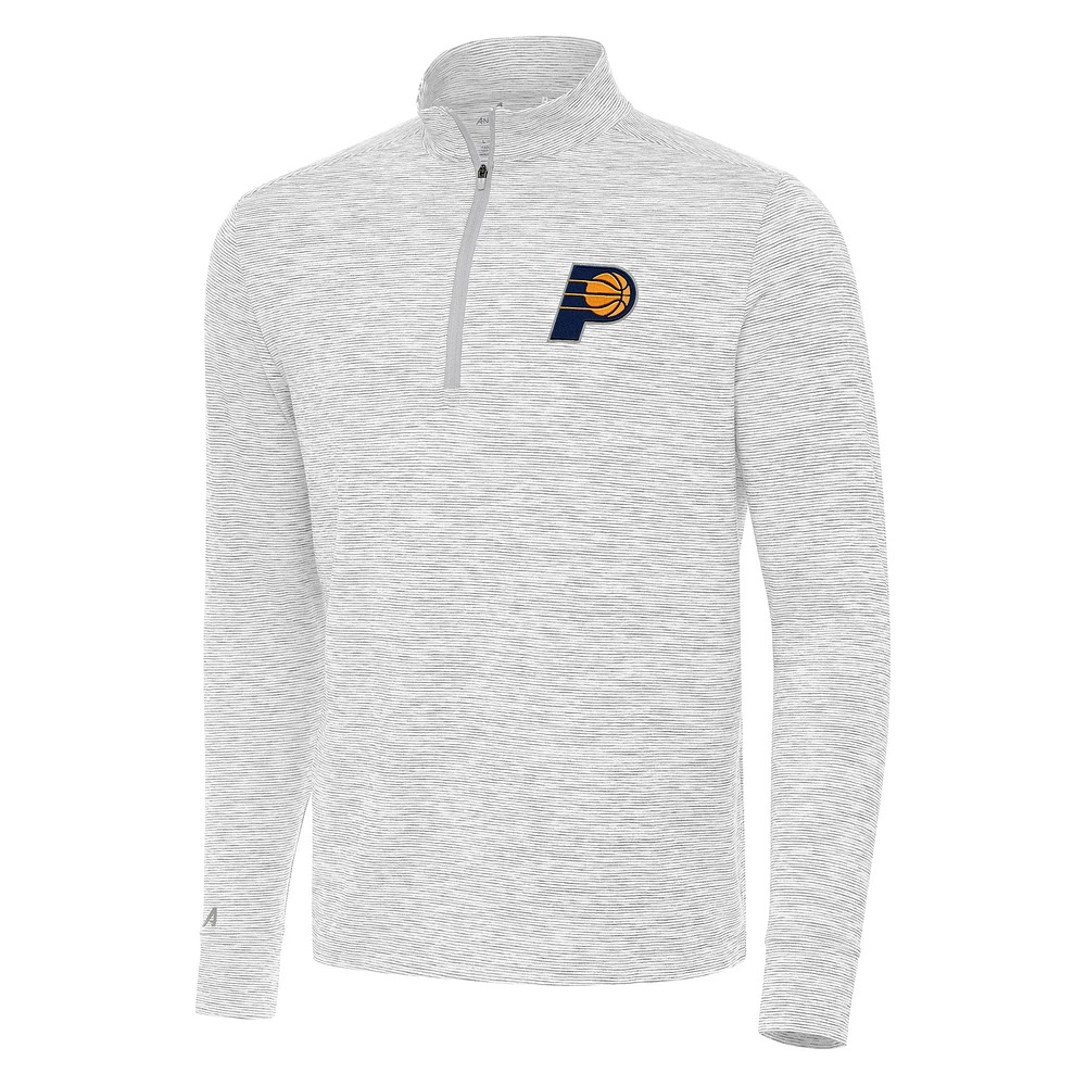 Men's Antigua Gray Indiana Pacers Cause Quarter-Zip Top