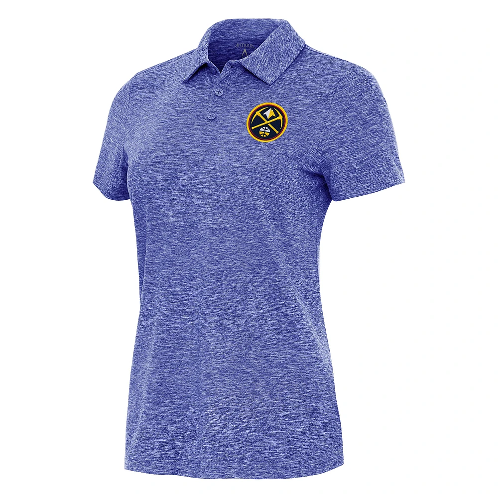 Women's Antigua Heather Royal Denver Nuggets Matter Polo