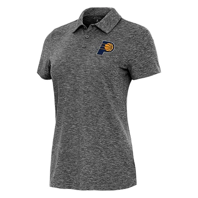 Women's Antigua Heather Black Indiana Pacers Matter Polo