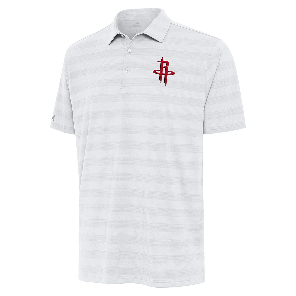 Men's Antigua White Houston Rockets Tunnel Polo