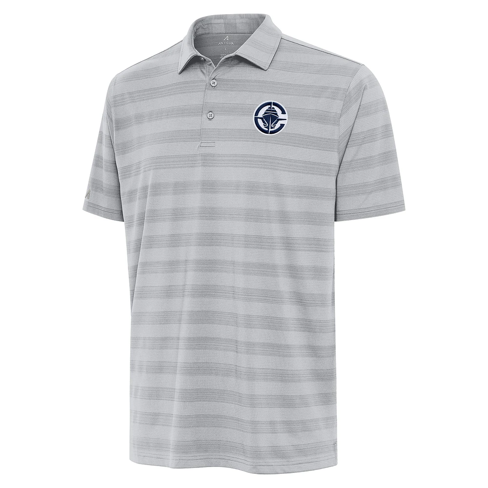 Men's Antigua Gray LA Clippers Tunnel Polo