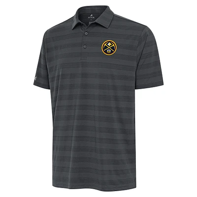 Men's Antigua Pewter Denver Nuggets Tunnel Polo