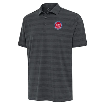 Men's Antigua Pewter Detroit Pistons Tunnel Polo