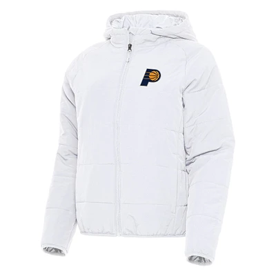Women's Antigua Indiana Pacers Universe Full-Zip Puffer Jacket