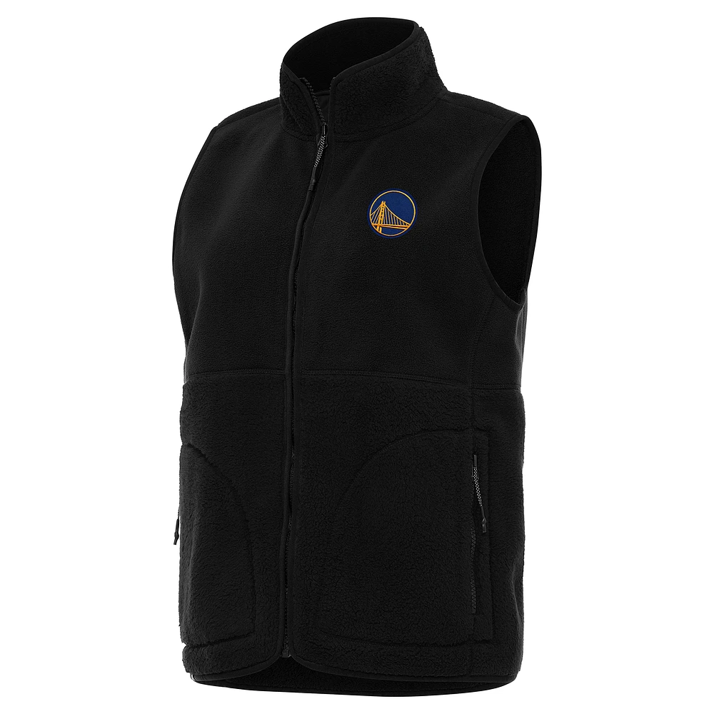 Women's Antigua Golden State Warriors Nostalgic Full-Zip Vest