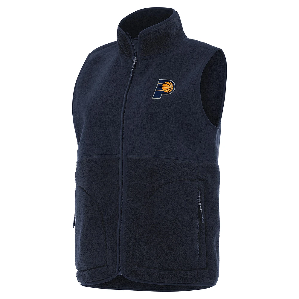 Women's Antigua Navy Indiana Pacers Nostalgic Full-Zip Vest