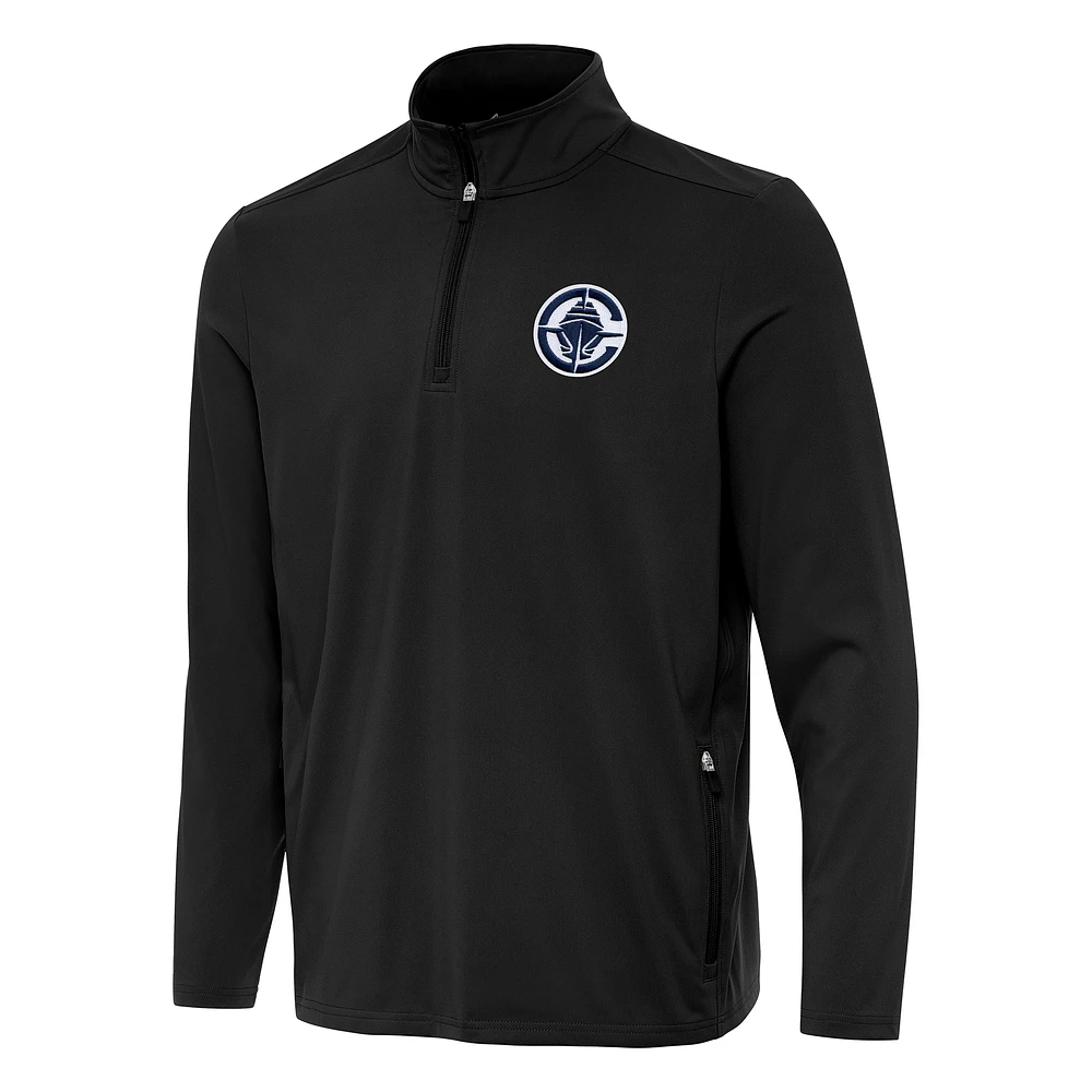 Men's Antigua LA Clippers Perilous Quarter-Zip Sweatshirt