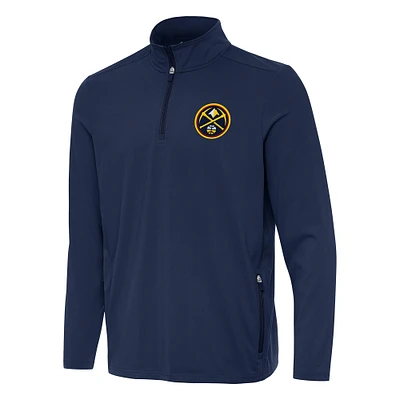 Men's Antigua Navy Denver Nuggets Perilous Quarter-Zip Sweatshirt
