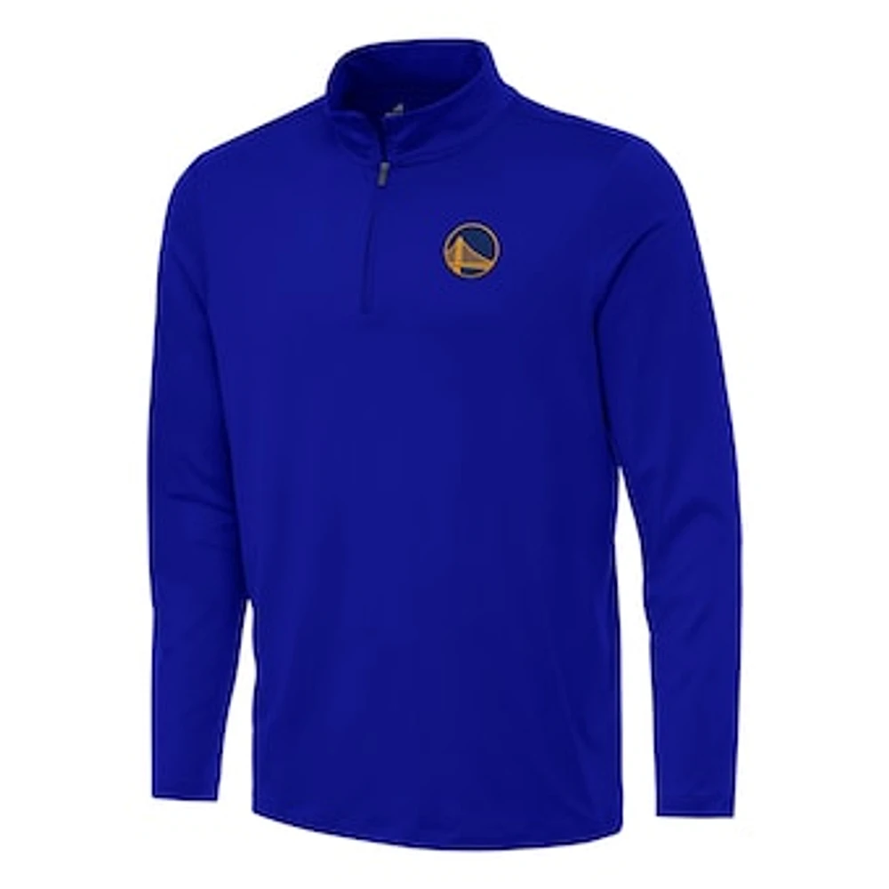 Men's Antigua Royal Golden State Warriors Reprocess Quarter-Zip Top