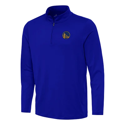 Men's Antigua Royal Golden State Warriors Reprocess Quarter-Zip Top