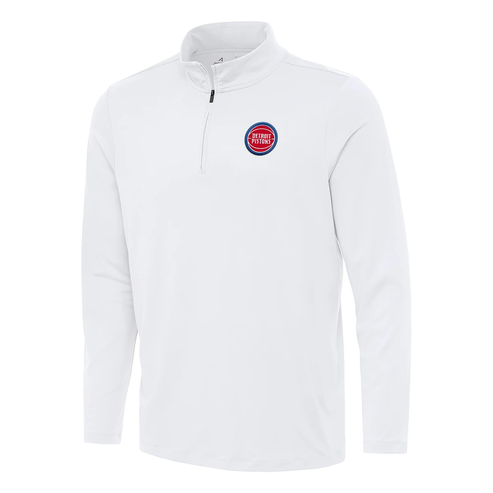 Men's Antigua Detroit Pistons Reprocess Quarter-Zip Top