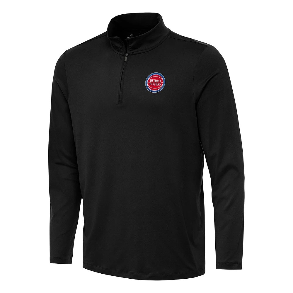 Men's Antigua Detroit Pistons Reprocess Quarter-Zip Top