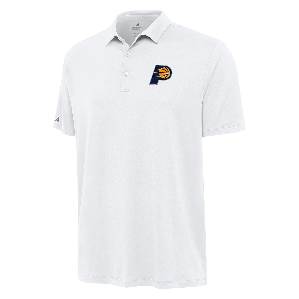 Men's Antigua White Indiana Pacers Reprocess Polo