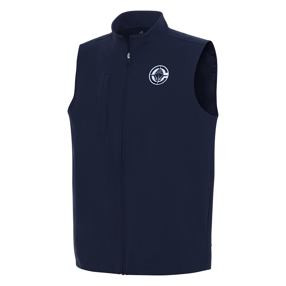 Men's Antigua Navy LA Clippers Regard Full-Zip Vest