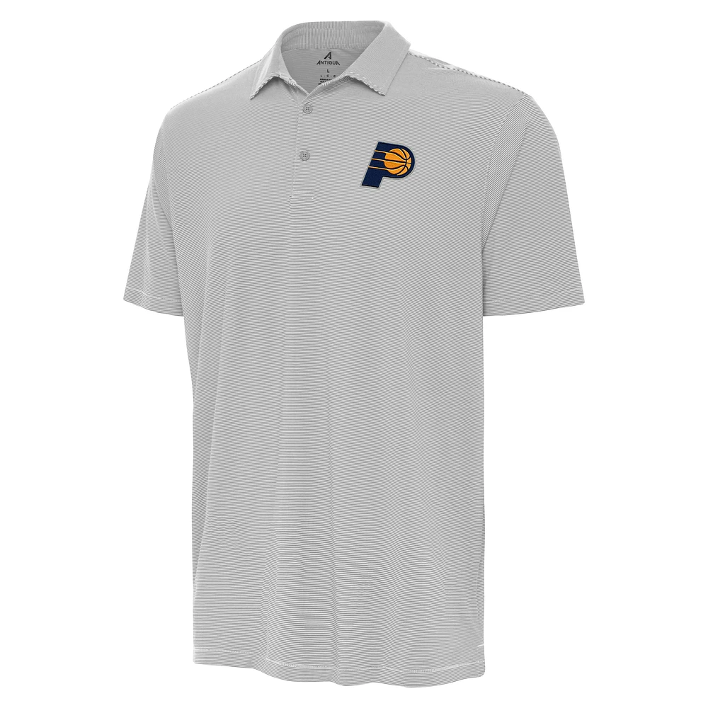 Men's Antigua Gray Indiana Pacers Twine Polo