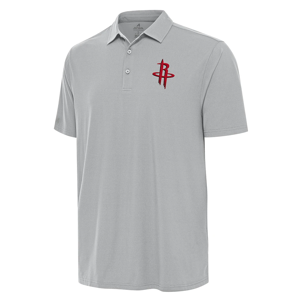 Men's Antigua Gray Houston Rockets Era Polo