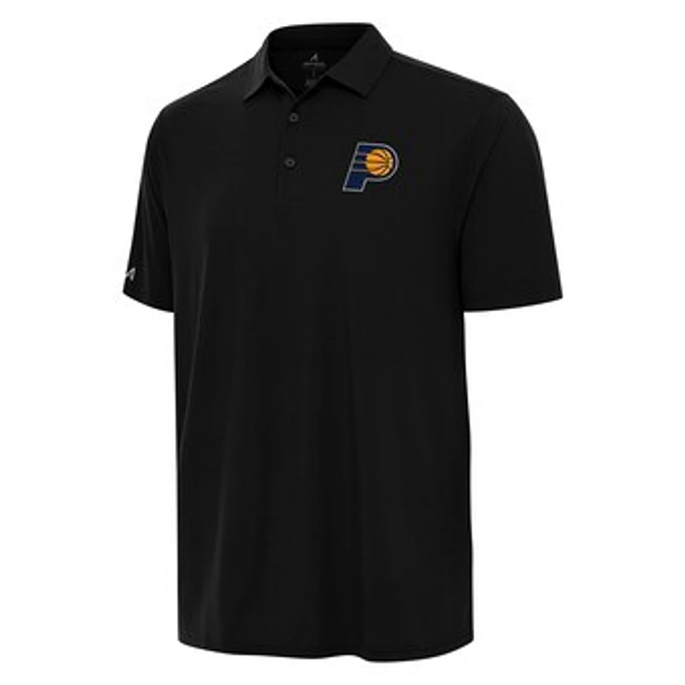 Men's Antigua Black Indiana Pacers Era Polo