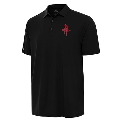 Men's Antigua Black Houston Rockets Era Polo