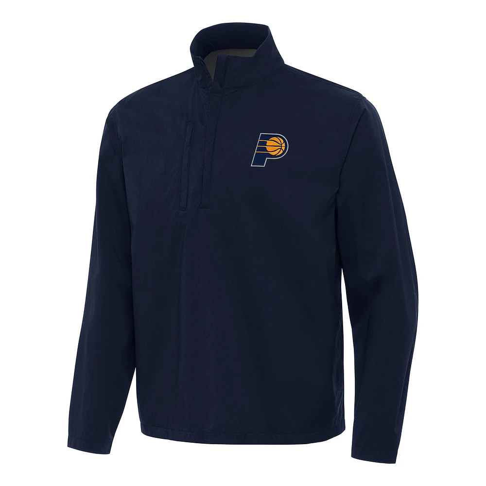 Men's Antigua Navy Indiana Pacers Brisk Quarter-Zip Windbreaker