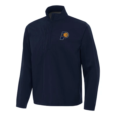 Men's Antigua Navy Indiana Pacers Brisk Quarter-Zip Windbreaker