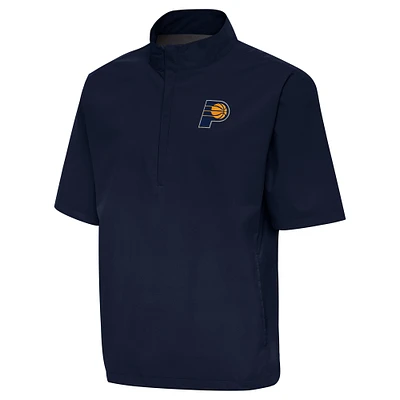 Men's Antigua  Navy Indiana Pacers Brisk Quarter-Zip Windbreaker