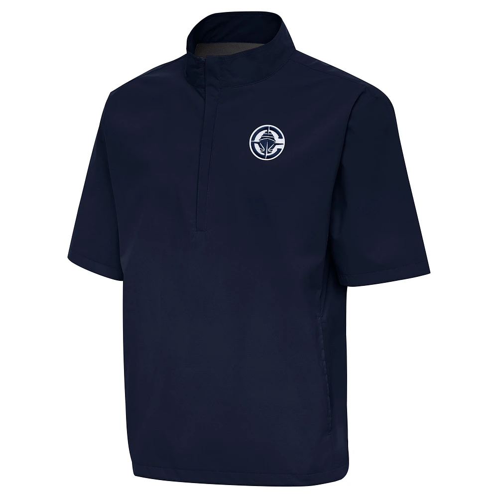 Men's Antigua Navy LA Clippers Brisk Quarter-Zip Windbreaker