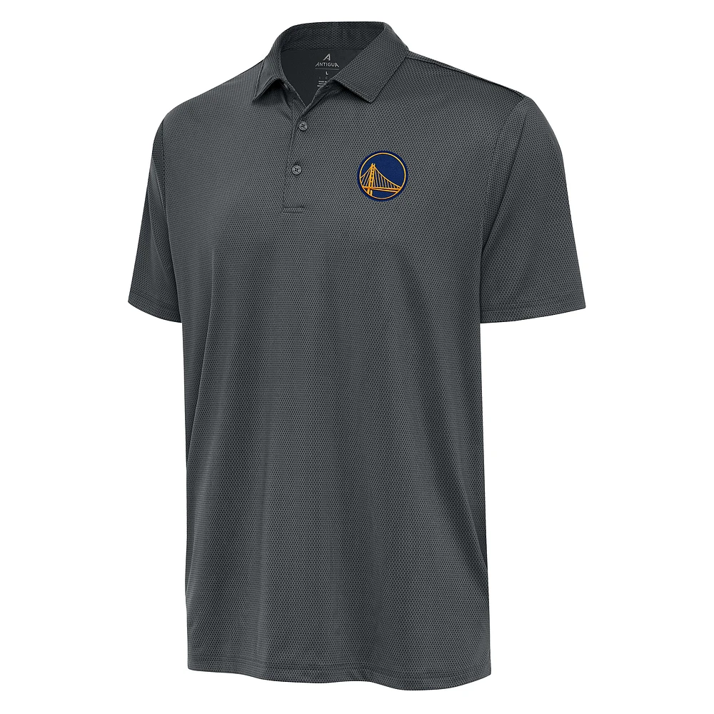Men's Antigua Pewter Golden State Warriors Ellipse Polo