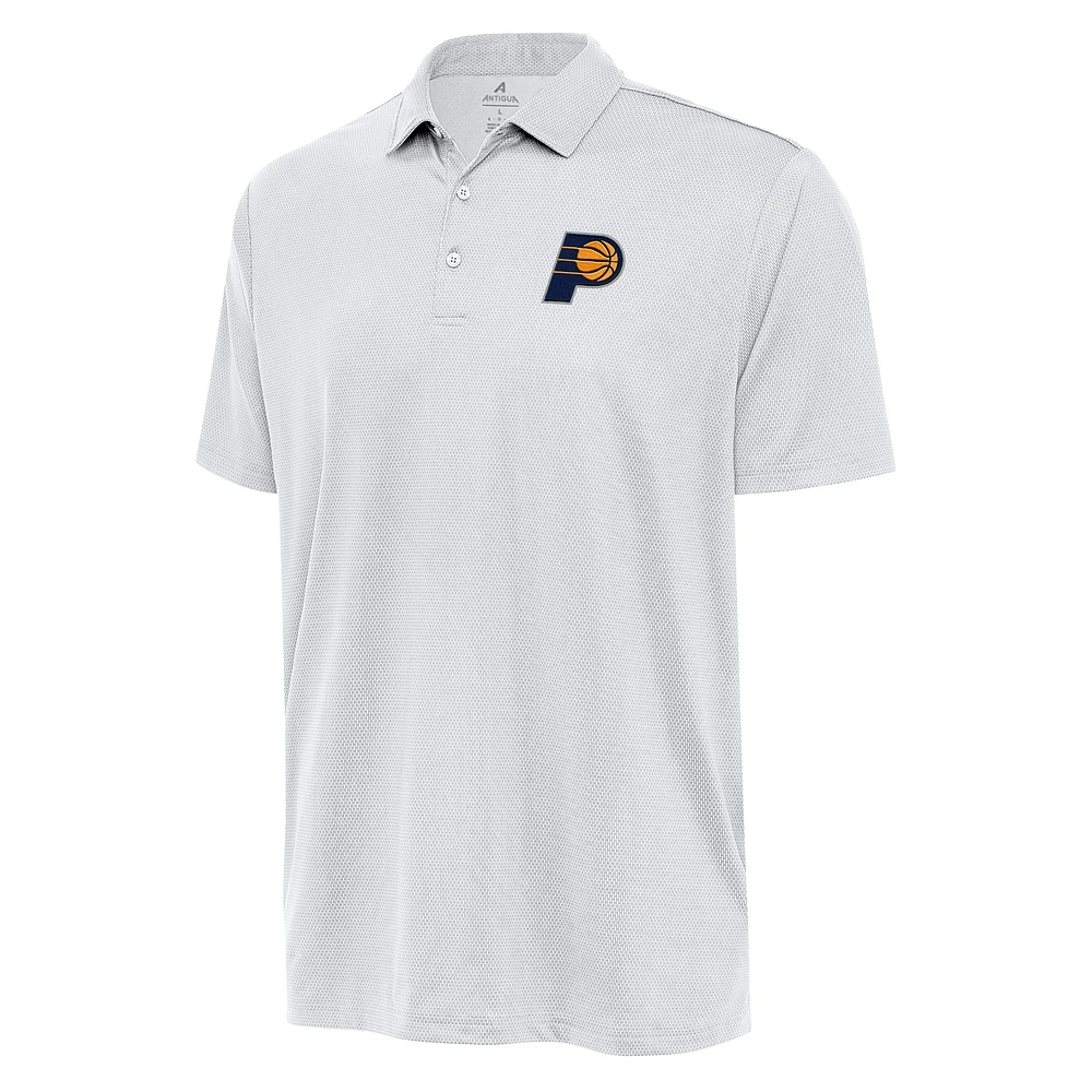 Men's Antigua White Indiana Pacers Ellipse Polo