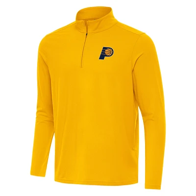 Men's Antigua Gold Indiana Pacers Intent Quarter-Zip Top