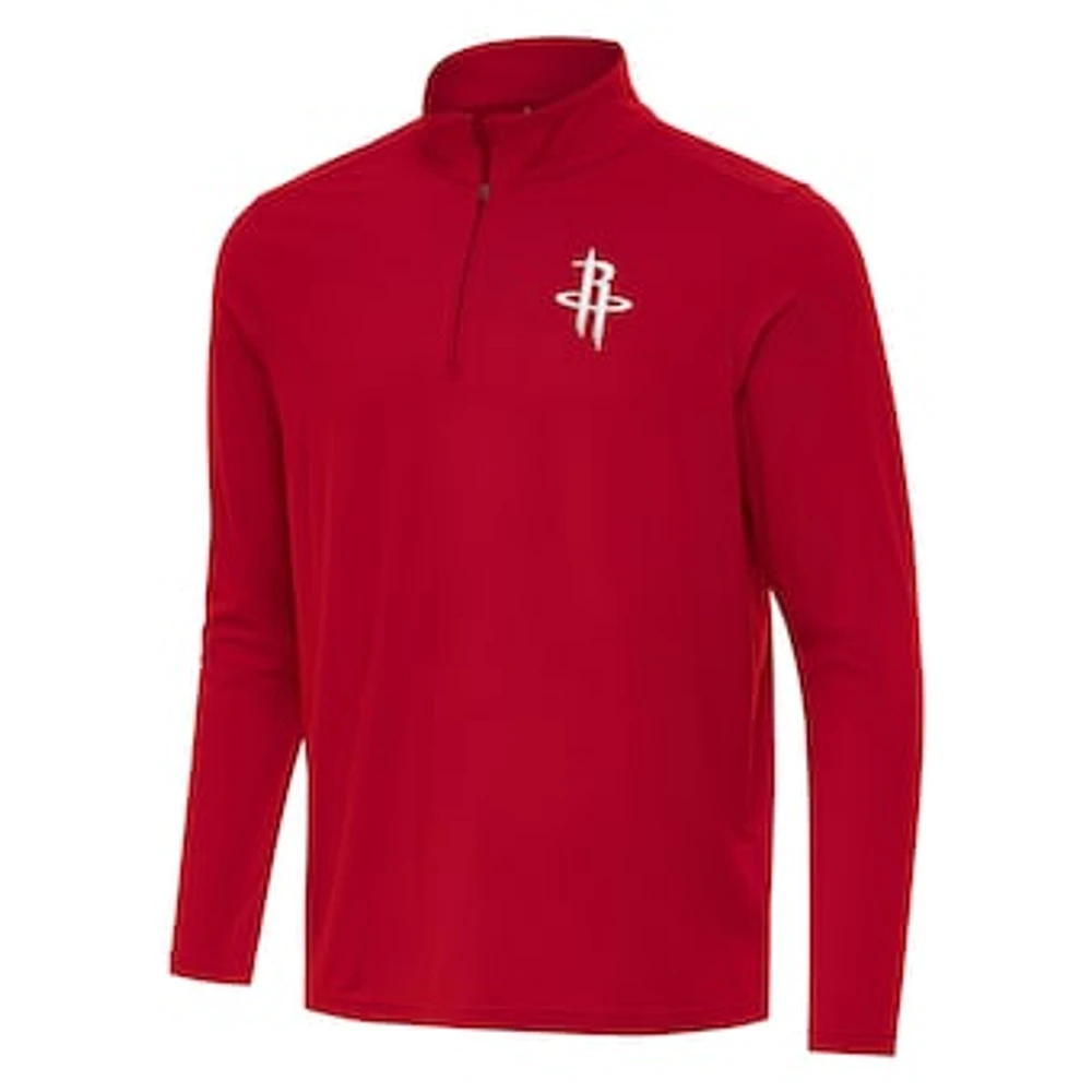 Men's Antigua Red Houston Rockets Intent Quarter-Zip Top