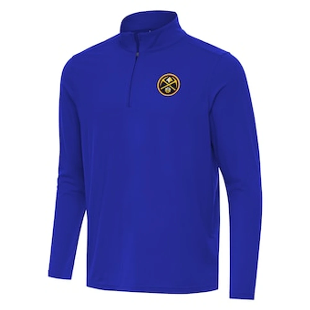 Men's Antigua Royal Denver Nuggets Intent Quarter-Zip Top