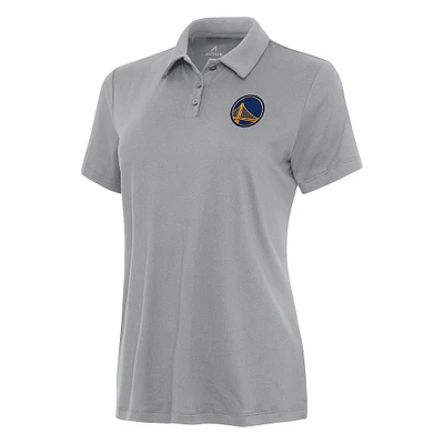 Women's Antigua Gray Golden State Warriors Reprocess Polo