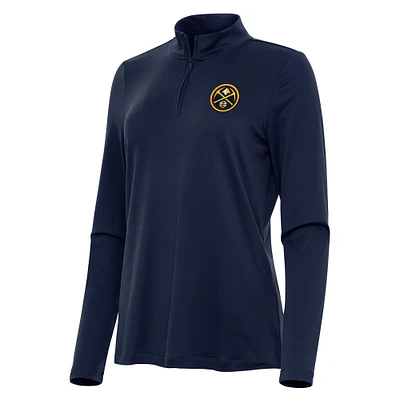 Women's Antigua Navy Denver Nuggets Reprocess Quarter-Zip Top